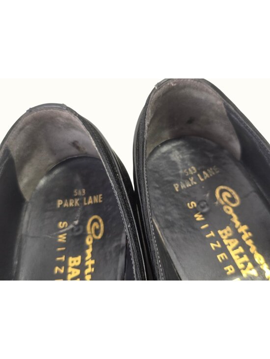 Vintage Bally Mens 8.5M Black Grosgrain Leather Bar Loafers Switzerland main image 13